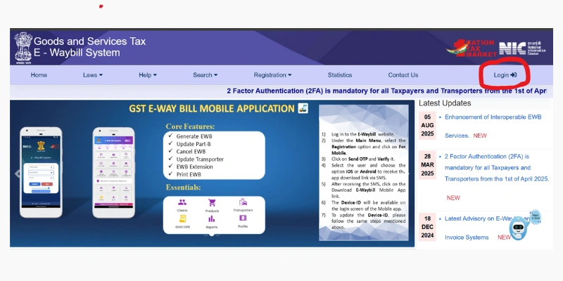 Official E-Way Bill Portal Links Where to Login